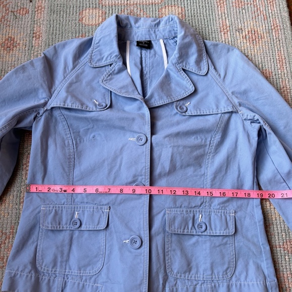 Cotton trench style jacket in sky blue from Tribal - Picture 7 of 11